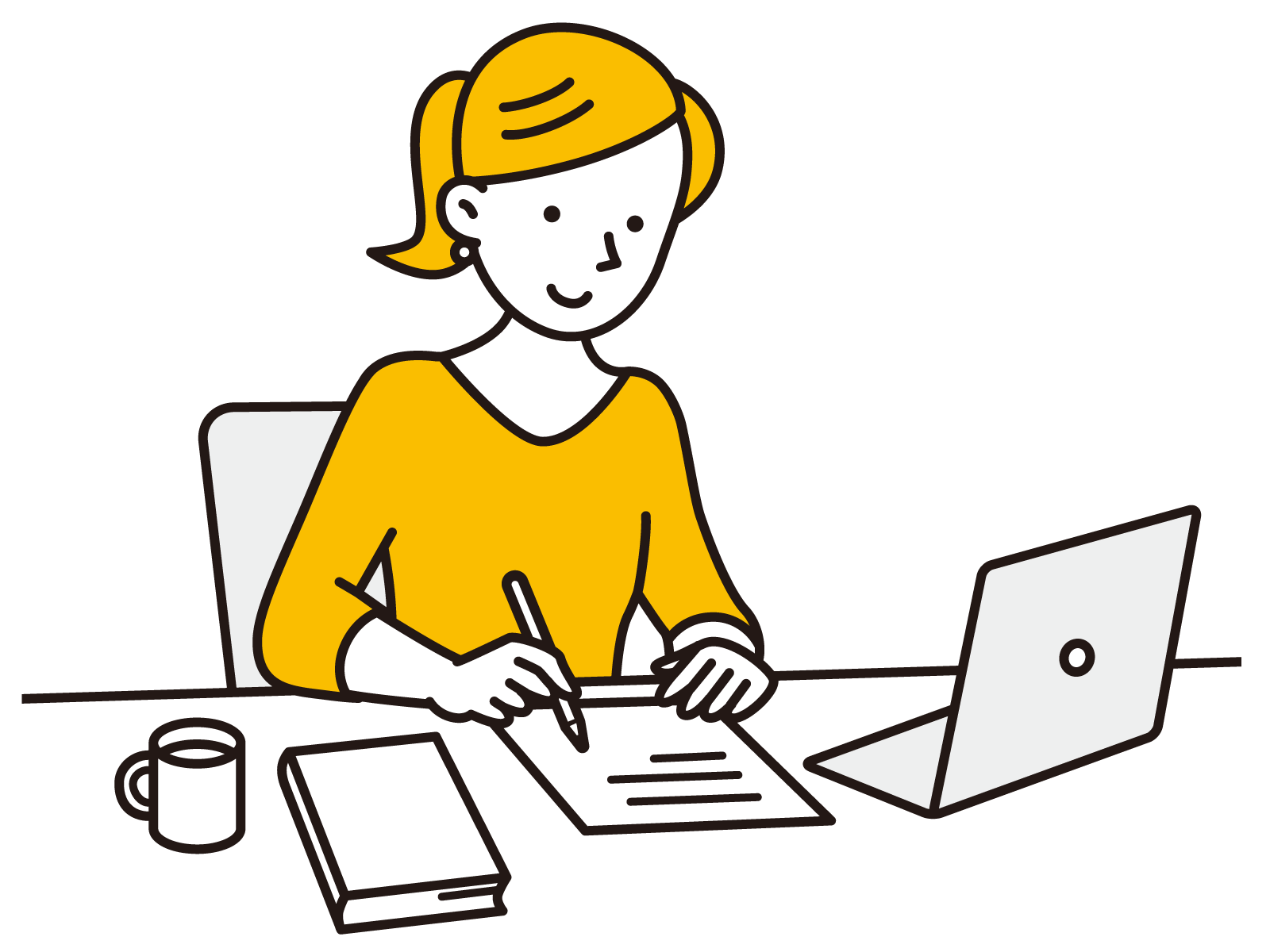 在宅ワークの人